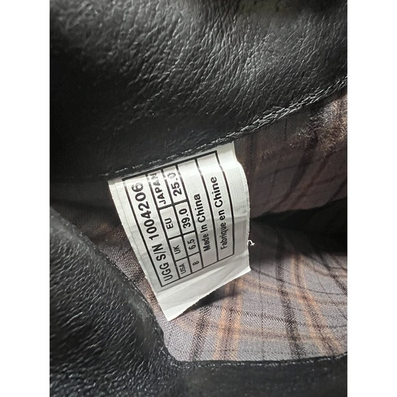 Ugg Jaspan Braided Black Suede Mid Calf Pull On Boots Size 8 - Picture 5 of 8